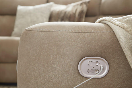 Next-Gen DuraPella Power Reclining Sectional Loveseat with Console - Furniture World