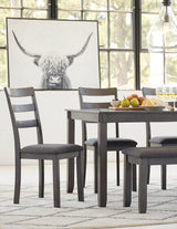Bridson Dining Table and Chairs with Bench (Set of 6) - Furniture World