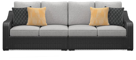 Beachcroft 2-Piece Outdoor Loveseat with Cushion - Furniture World