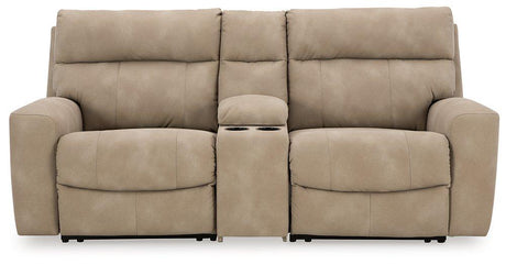 Next-Gen DuraPella Power Reclining Sectional Loveseat with Console - Furniture World