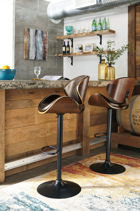Bellatier Adjustable Height Bar Stool - Furniture World