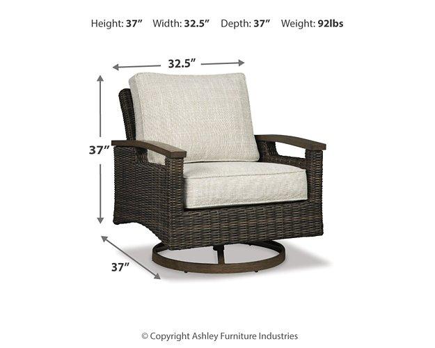 Paradise Trail Paradise Trail Fire Pit Table with 4 Nuvella Swivel Lounge Chairs - Furniture World