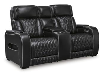 Boyington Power Reclining Loveseat with Console - Furniture World