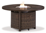 Paradise Trail Outdoor Loveseat, Lounge Chairs and Fire Pit Table - Furniture World