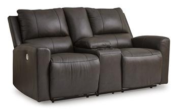 Boxmere Power Reclining Loveseat with Console - Furniture World