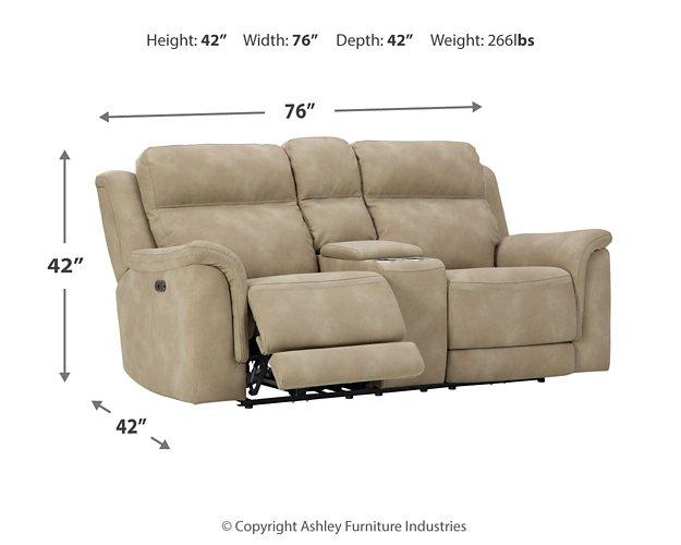 Next-Gen DuraPella Power Reclining Loveseat with Console - Furniture World