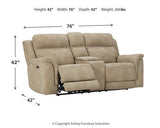 Next-Gen DuraPella Power Reclining Loveseat with Console - Furniture World