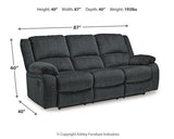 Draycoll Reclining Sofa - Furniture World