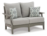 Visola Outdoor Sofa and Loveseat Set - Furniture World