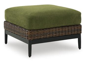 Horizon Hall Outdoor Ottoman with Cushion - Furniture World