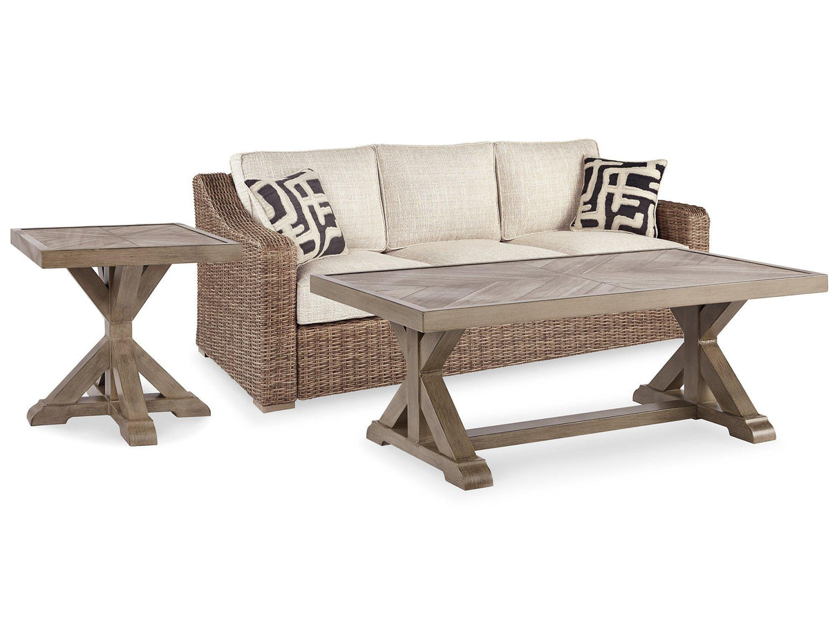 Beachcroft Beachcroft Nuvella Sofa with Coffee and End Table - Furniture World