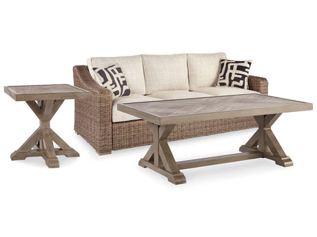 Beachcroft Beachcroft Nuvella Sofa with Coffee and End Table - Furniture World