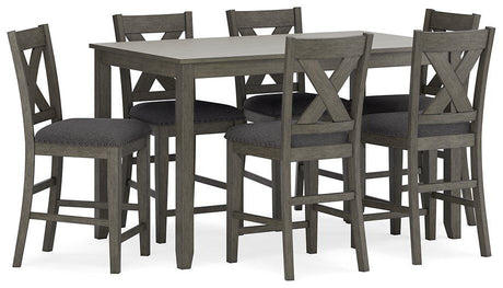 Caitbrook Counter Height Dining Table and Bar Stools (Set of 7) - Furniture World