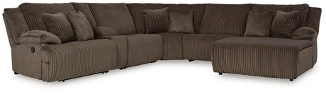 Top Tier Reclining Sectional with Chaise - Furniture World