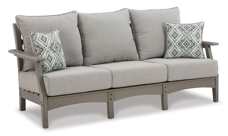 Visola Outdoor Sofa and Loveseat Set - Furniture World