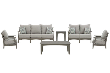 Visola Outdoor Sofa and Loveseat Set - Furniture World