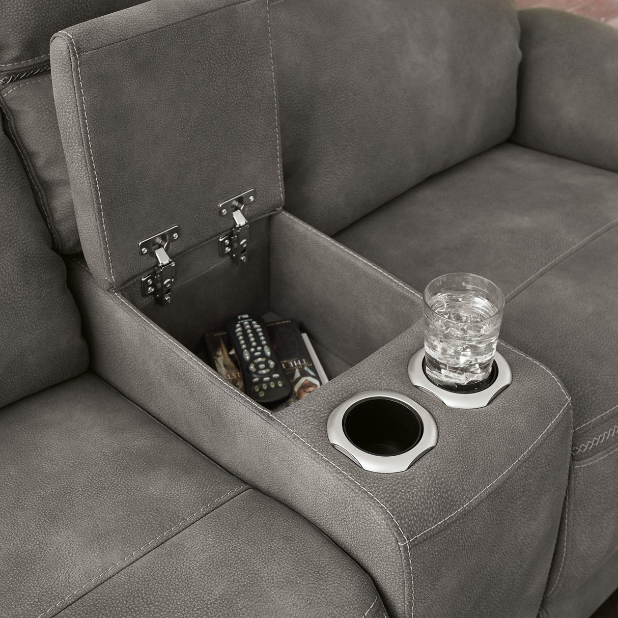 Next-Gen DuraPella Power Reclining Loveseat with Console - Furniture World