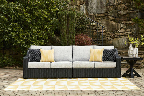 Beachcroft 2-Piece Outdoor Loveseat with Cushion - Furniture World