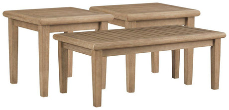 Gerianne Outdoor Occasional Table Set - Furniture World