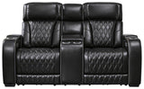Boyington Power Reclining Loveseat with Console - Furniture World