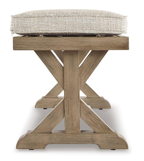 Beachcroft Outdoor Bench with Cushion - Furniture World