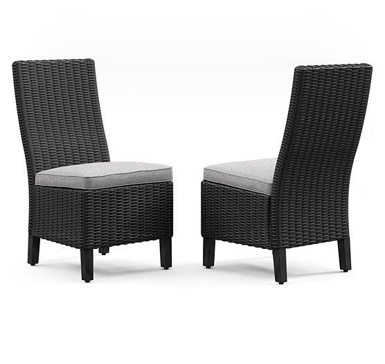 Beachcroft Outdoor Side Chair with Cushion (Set of 2) - Furniture World