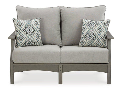 Visola Outdoor Sofa and Loveseat Set - Furniture World
