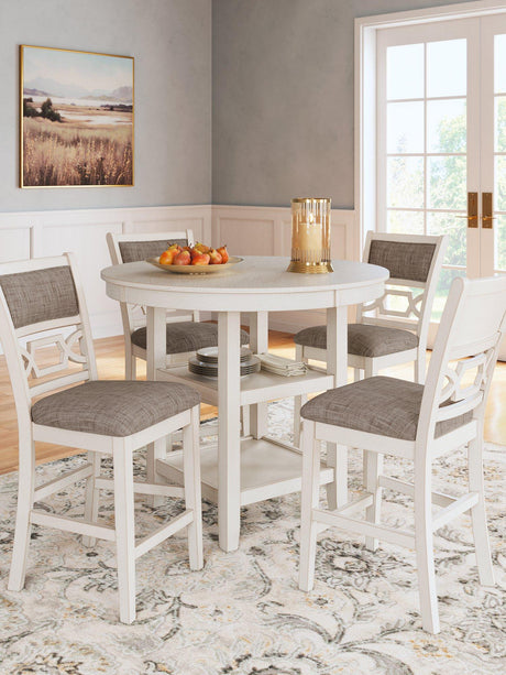 Erinberg Counter Height Dining Table and 4 Barstools (Set of 5) - Furniture World