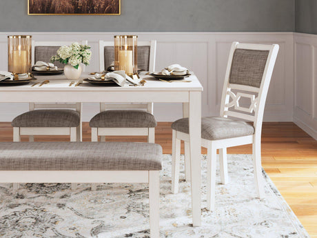 Erinberg Dining Table and 4 Chairs and Bench (Set of 6) - Furniture World