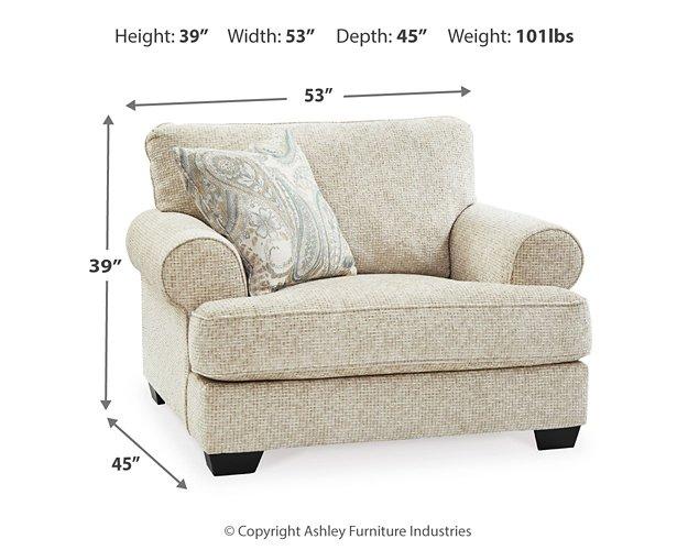 Monaghan Oversized Chair and Ottoman - Furniture World