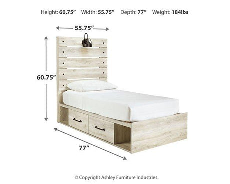 Cambeck Bed with 2 Storage Drawers - Furniture World