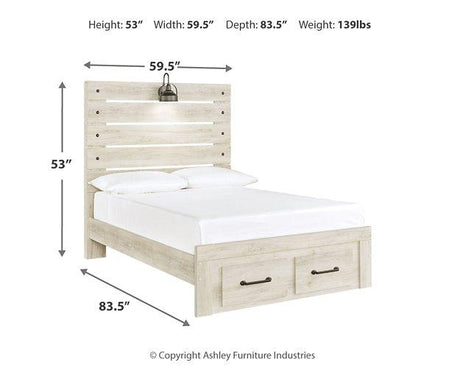 Cambeck Bed with 2 Storage Drawers - Furniture World