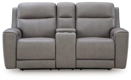 5Z-Comfort Power Reclining Loveseat with Console - Furniture World