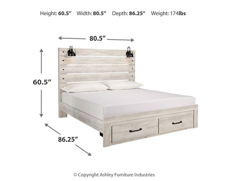 Cambeck Bed with 2 Storage Drawers - Furniture World