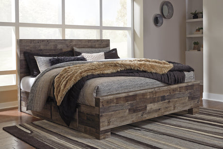 Derekson Bed with 2 Side Storage - Furniture World
