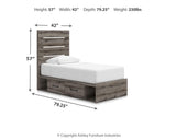Graystorm Bed with Storage