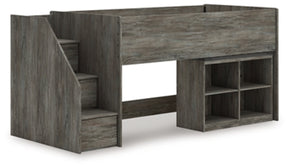 Frandern Loft Bed with Bookcase Storage - Furniture World