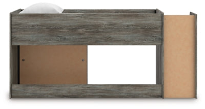 Frandern Loft Bed with Bookcase Storage - Furniture World