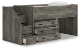 Frandern Loft Bed with Drawer Storage