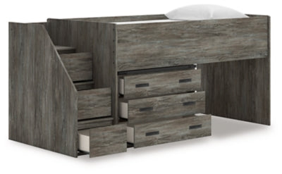 Frandern Loft Bed with Drawer Storage - Furniture World