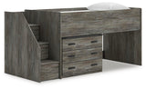 Frandern Loft Bed with Drawer Storage