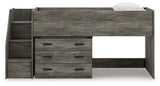 Frandern Loft Bed with Drawer Storage - Furniture World