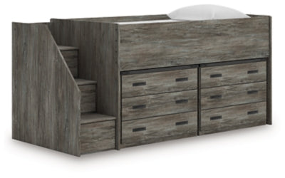 Frandern Loft Bed with Drawer Storage - Furniture World