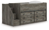 Frandern Loft Bed with Drawer Storage - Furniture World