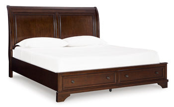 Trellington Sleigh Storage Bed - Furniture World