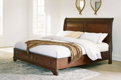 Trellington Sleigh Storage Bed - Furniture World