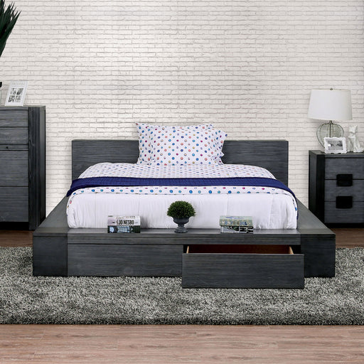 Janeiro Gray Cal.King Bed - Furniture World