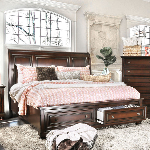 NORTHVILLE Dark Cherry E.King Bed - Furniture World