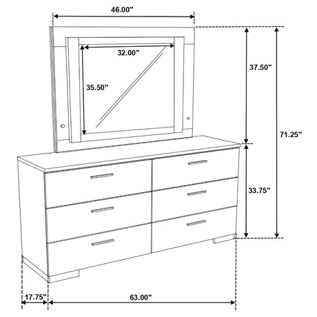 Felicity Dresser with LED Mirror - Furniture World