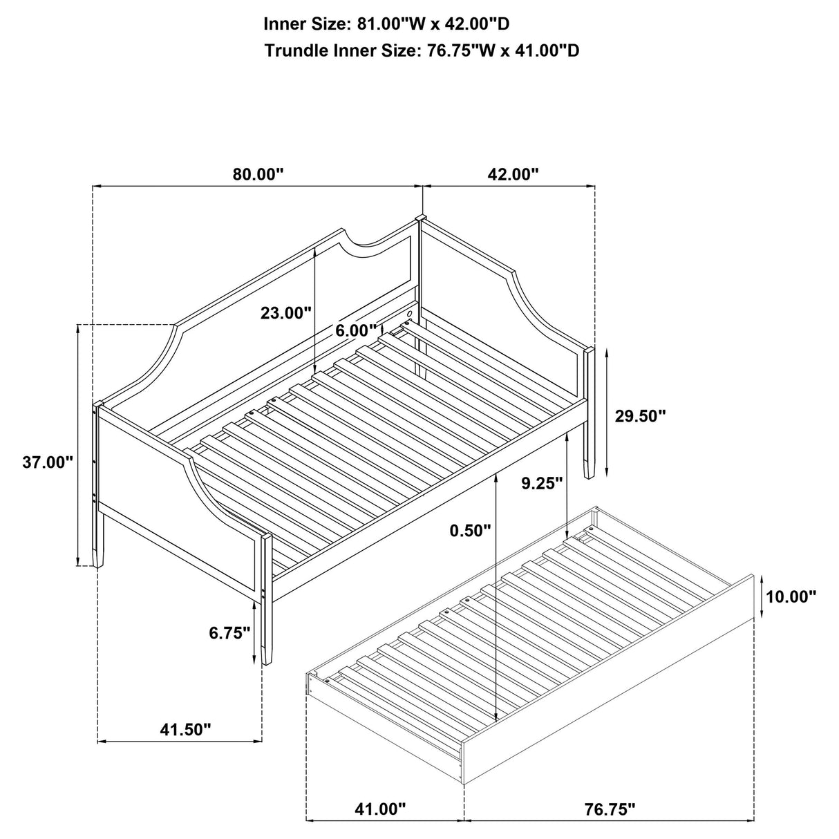 Redding Daybed with Trundle